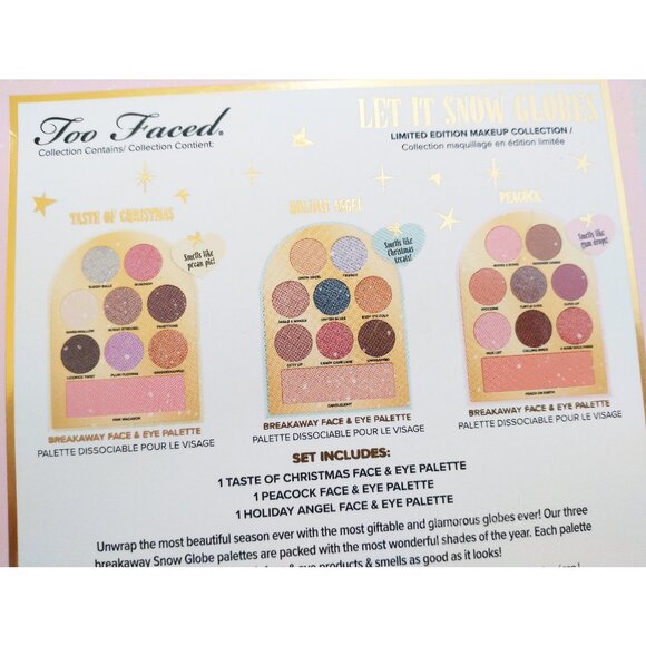 Too Faced Let It Snow Globes Makeup Collection NIB Collectible Gift Set Palettes - Picture 4 of 9